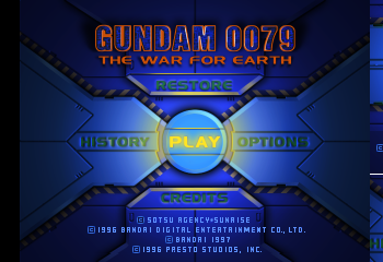 Gundam 0079 - The War for Earth Title Screen